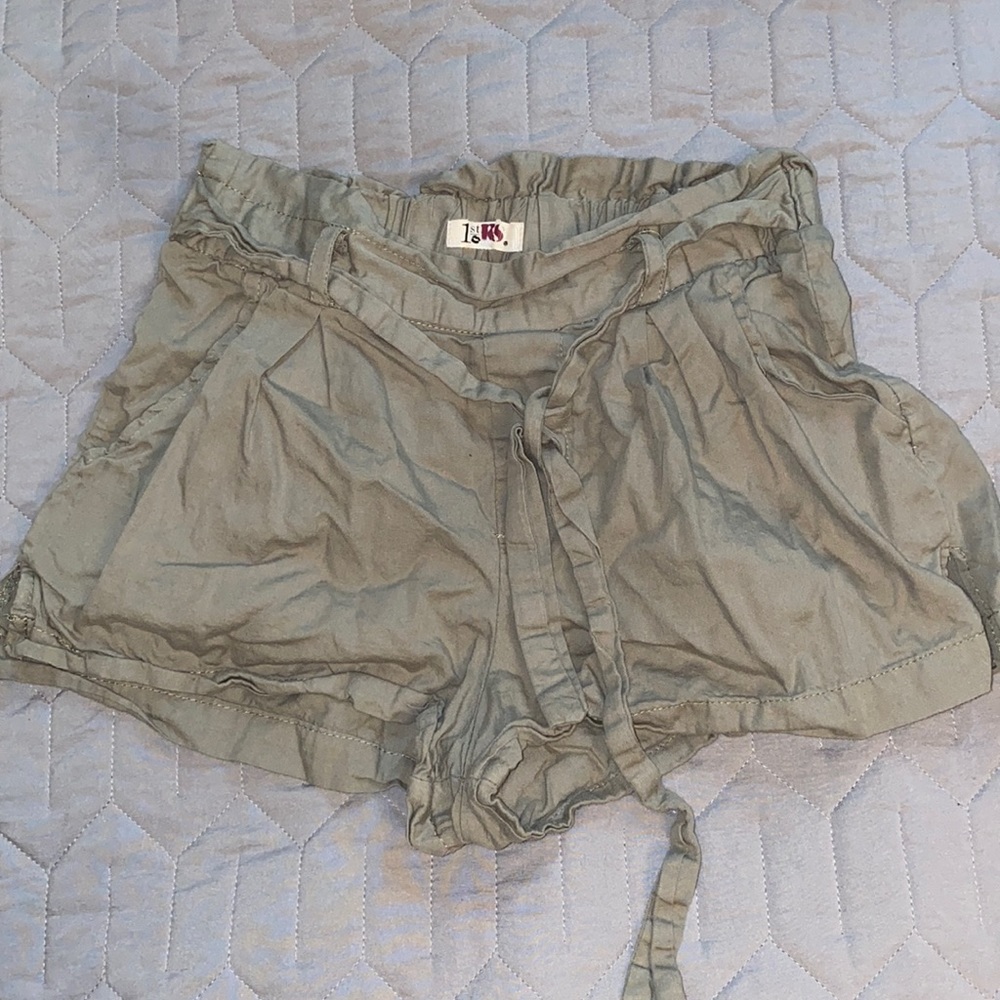 Green khaki shorts